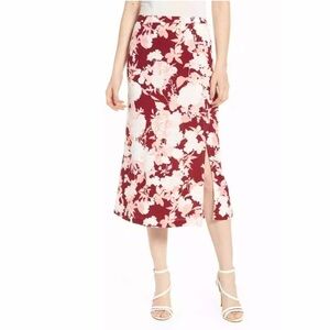 CHELSEA28 Nordstrom Floral Print Midi Skirt